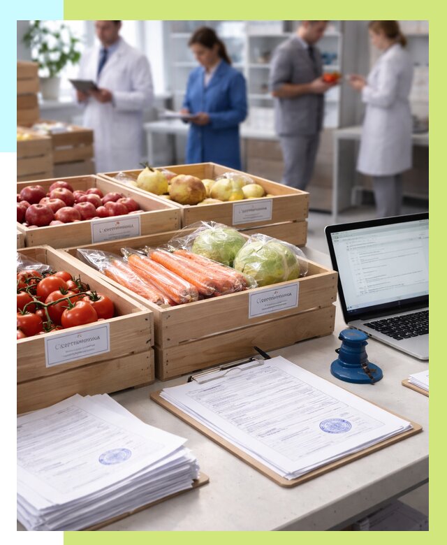 Сертификация овощей и фруктов в Салавате от 9069 р. | Алешин-Слв